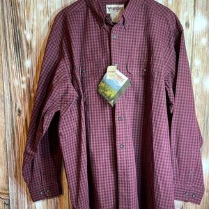 Wrangler Men's Rugged Wear Long Sleeve Button Down Shirt, Buffalo Check XXL